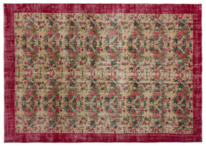 Naturel Over Dyed Vintage Rug 7'1'' x 10'2'' ft 216 x 310 cm