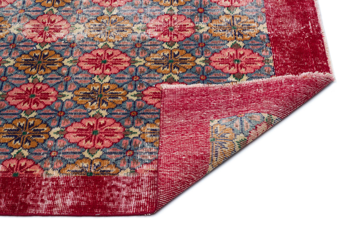 Naturel Over Dyed Vintage Rug 4&#39;6&#39;&#39; x 8&#39;4&#39;&#39; ft 137 x 255 cm