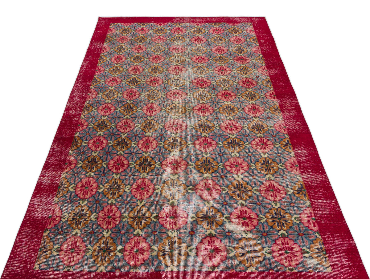 Naturel Over Dyed Vintage Rug 4&#39;6&#39;&#39; x 8&#39;4&#39;&#39; ft 137 x 255 cm