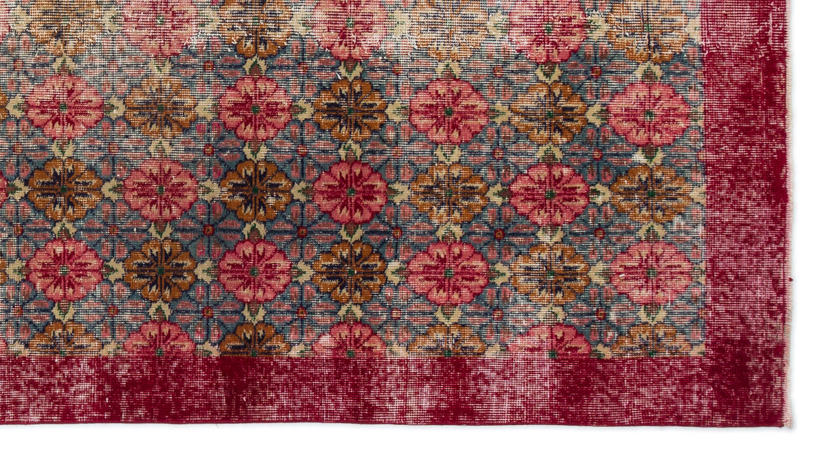 Naturel Over Dyed Vintage Rug 4&#39;6&#39;&#39; x 8&#39;4&#39;&#39; ft 137 x 255 cm