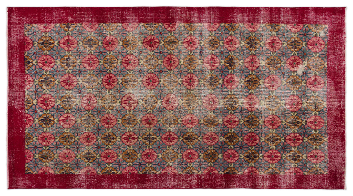 Naturel Over Dyed Vintage Rug 4&#39;6&#39;&#39; x 8&#39;4&#39;&#39; ft 137 x 255 cm
