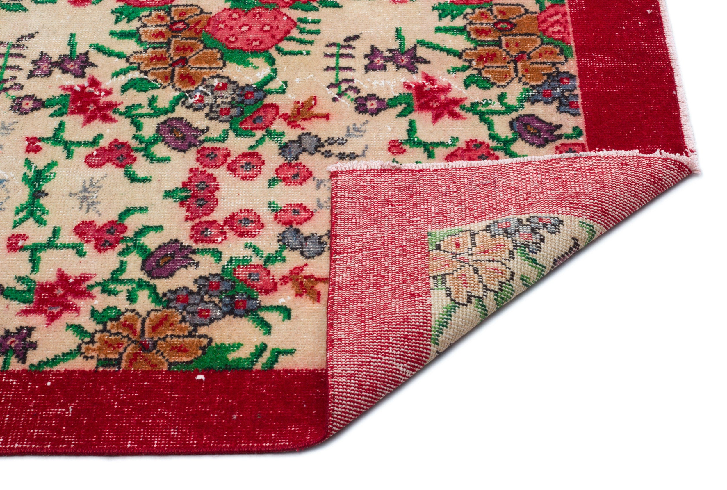 Naturel Over Dyed Vintage Rug 5'9'' x 9'6'' ft 175 x 290 cm
