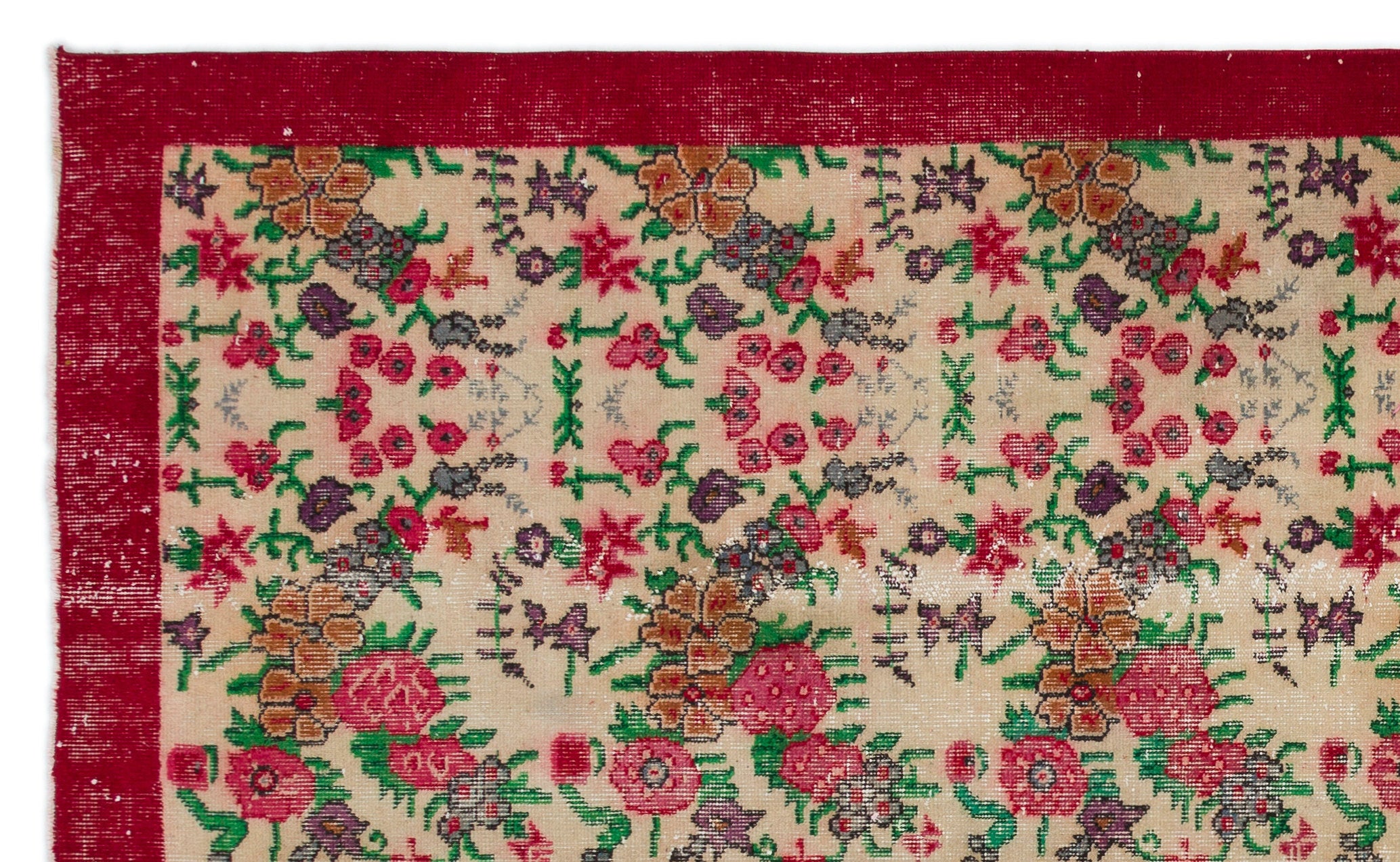 Naturel Over Dyed Vintage Rug 5'9'' x 9'6'' ft 175 x 290 cm