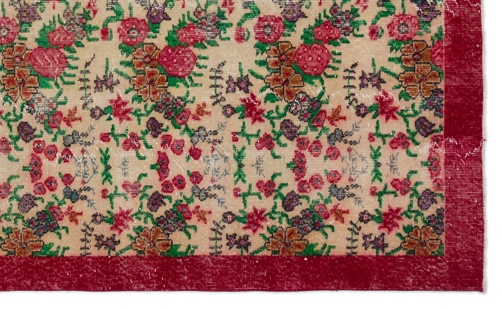 Naturel Over Dyed Vintage Rug 5'9'' x 9'6'' ft 175 x 290 cm