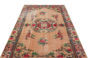 Naturel Over Dyed Vintage Rug 4'12'' x 8'7'' ft 152 x 261 cm