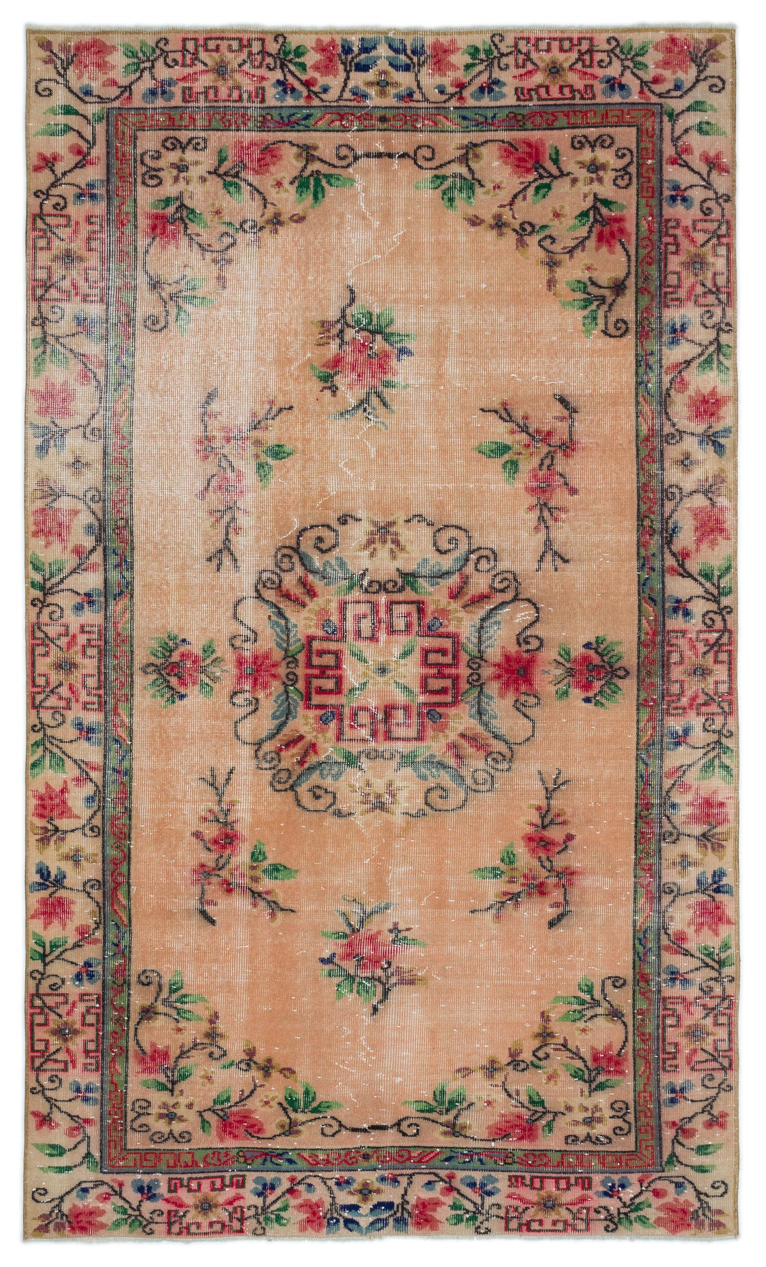 Naturel Over Dyed Vintage Rug 4'12'' x 8'7'' ft 152 x 261 cm