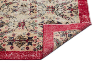 Naturel Over Dyed Vintage Rug 5'3'' x 8'6'' ft 160 x 260 cm