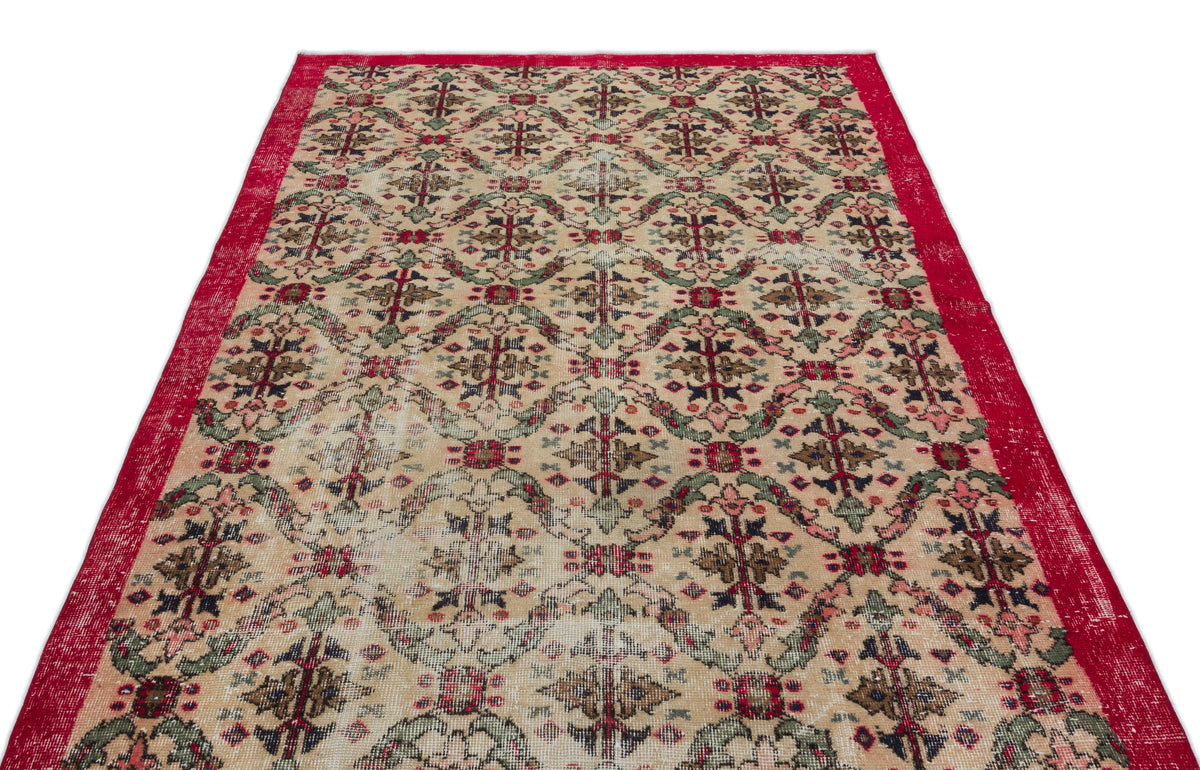 Naturel Over Dyed Vintage Rug 5&#39;3&#39;&#39; x 8&#39;6&#39;&#39; ft 160 x 260 cm