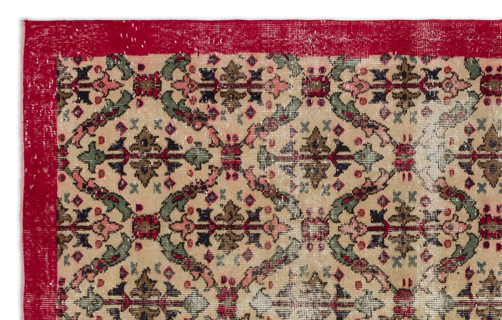 Naturel Over Dyed Vintage Rug 5'3'' x 8'6'' ft 160 x 260 cm