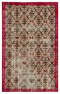 Naturel Over Dyed Vintage Rug 5'3'' x 8'6'' ft 160 x 260 cm