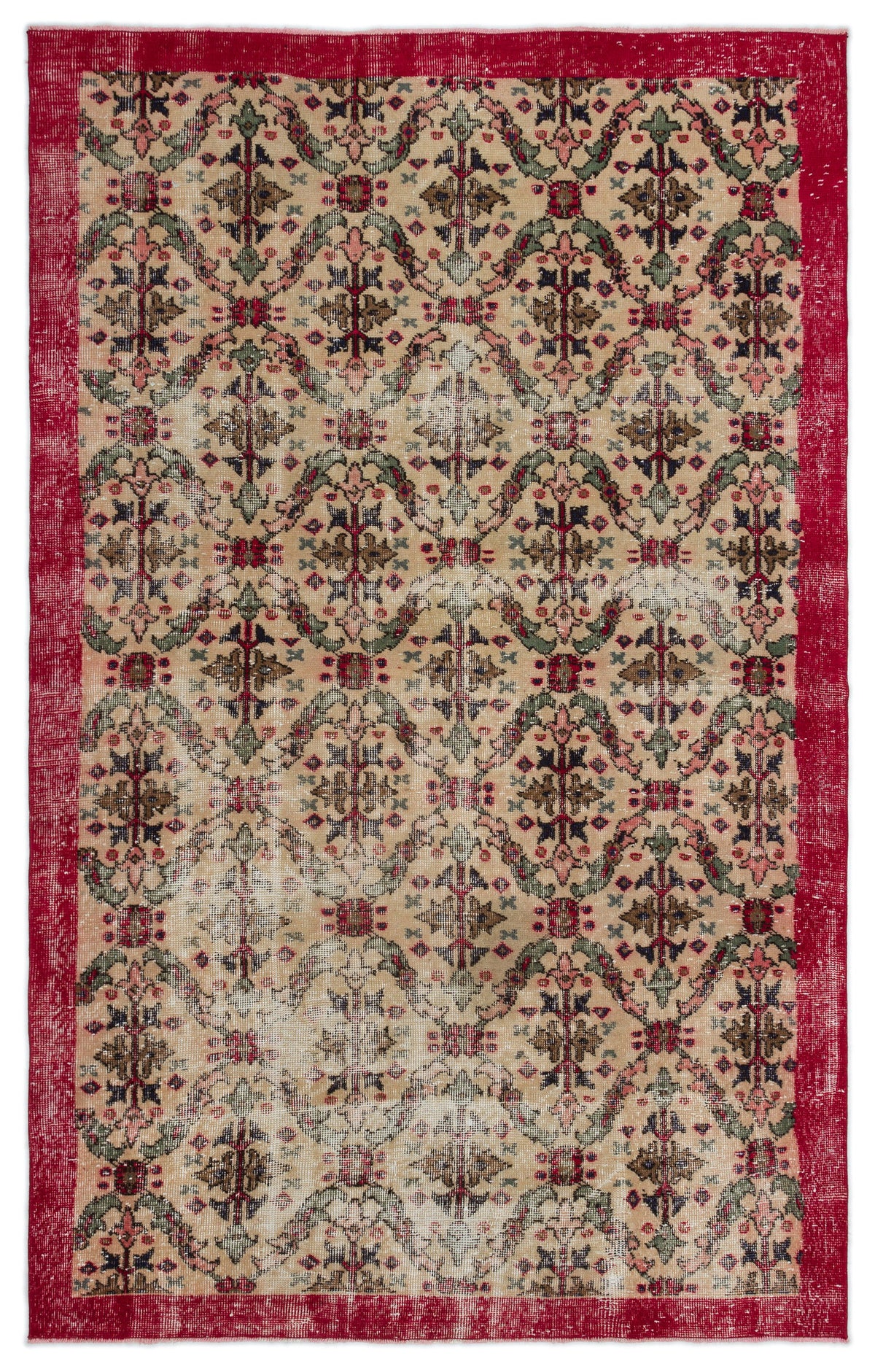 Naturel Over Dyed Vintage Rug 5&#39;3&#39;&#39; x 8&#39;6&#39;&#39; ft 160 x 260 cm