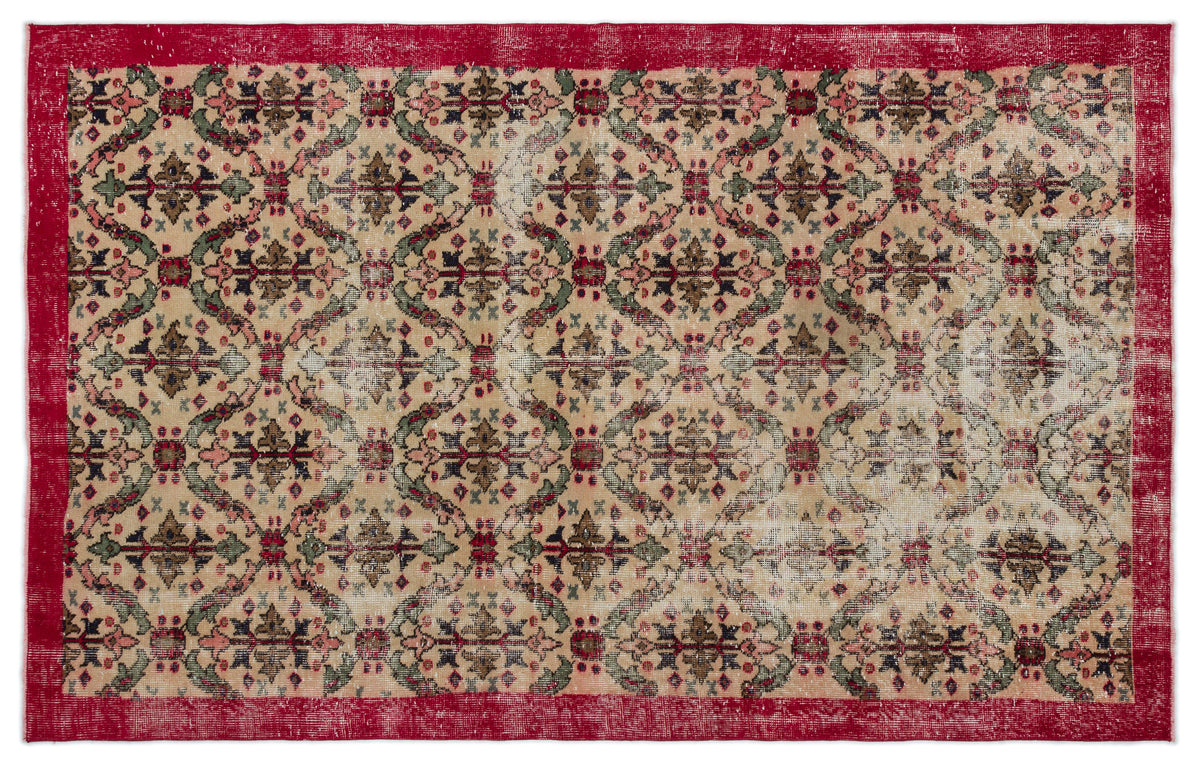 Naturel Over Dyed Vintage Rug 5&#39;3&#39;&#39; x 8&#39;6&#39;&#39; ft 160 x 260 cm
