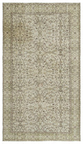 Beige Over Dyed Vintage Rug 5'7'' x 9'9'' ft 171 x 297 cm