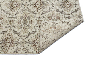 Beige Over Dyed Vintage Rug 6'1'' x 9'3'' ft 186 x 281 cm