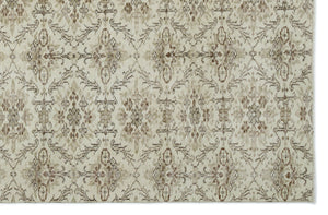 Beige Over Dyed Vintage Rug 6'1'' x 9'3'' ft 186 x 281 cm