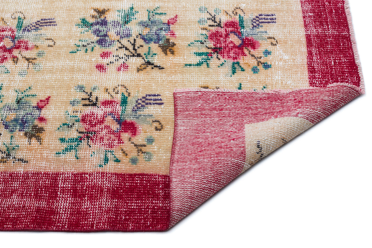 Retro Over Dyed Vintage Rug 6&#39;4&#39;&#39; x 9&#39;4&#39;&#39; ft 192 x 284 cm