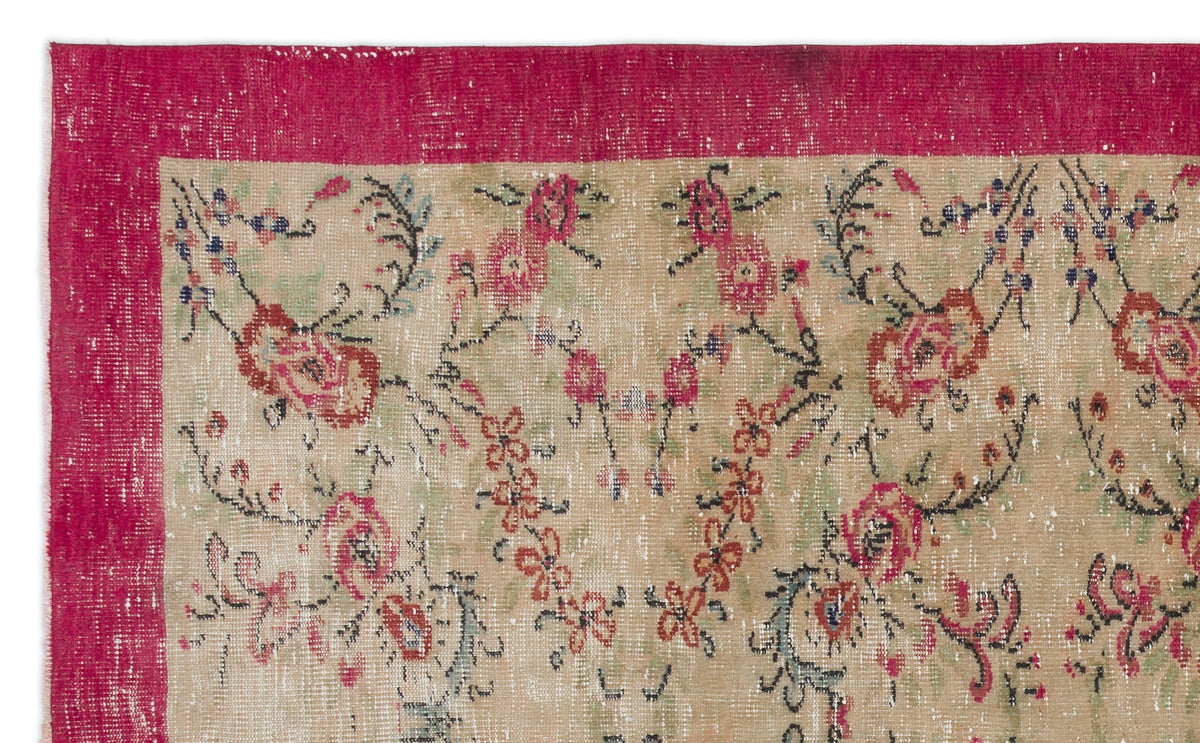 Naturel Over Dyed Vintage Rug 5&#39;9&#39;&#39; x 9&#39;3&#39;&#39; ft 174 x 282 cm