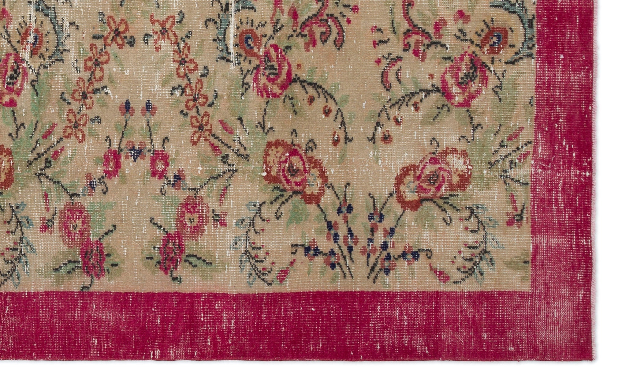 Naturel Over Dyed Vintage Rug 5'9'' x 9'3'' ft 174 x 282 cm