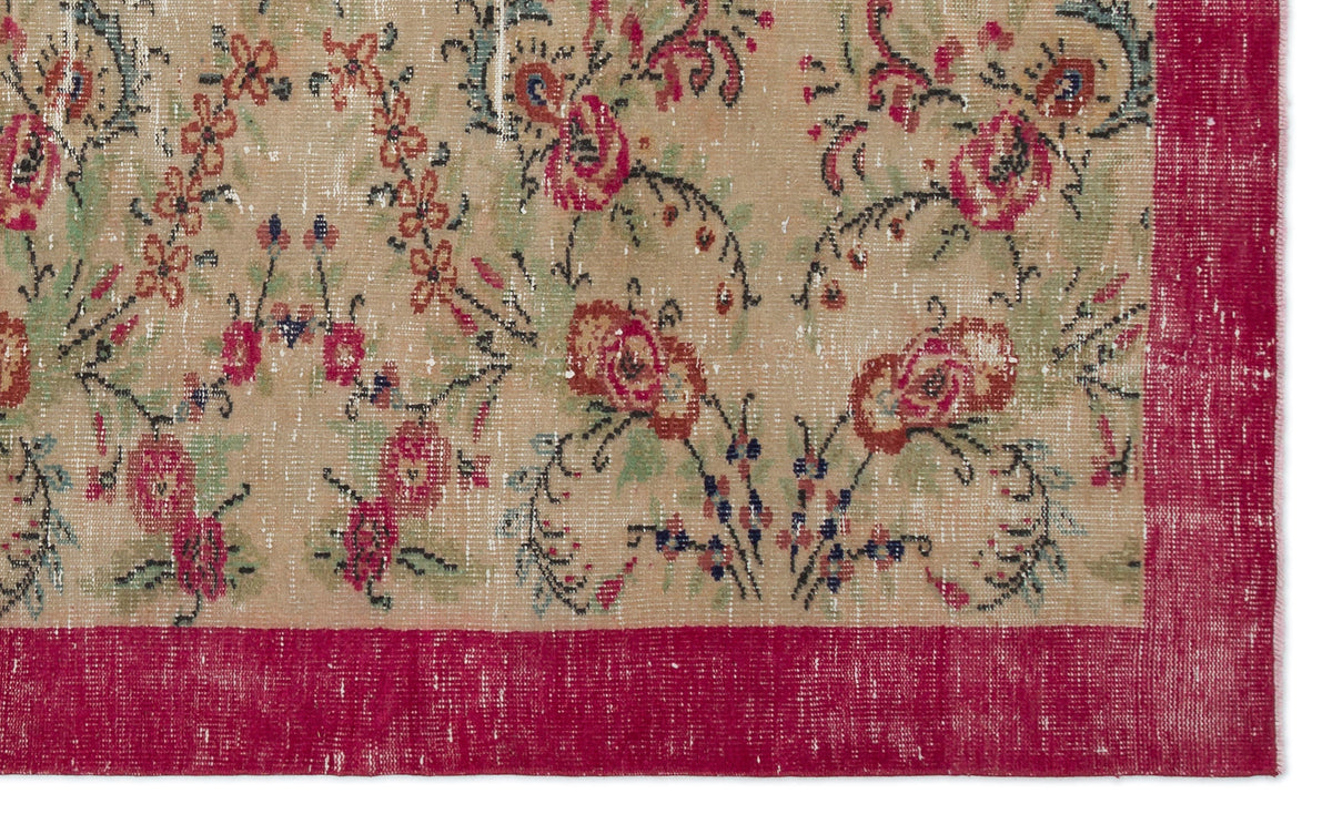 Naturel Over Dyed Vintage Rug 5&#39;9&#39;&#39; x 9&#39;3&#39;&#39; ft 174 x 282 cm