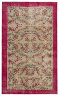 Naturel Over Dyed Vintage Rug 5'9'' x 9'3'' ft 174 x 282 cm