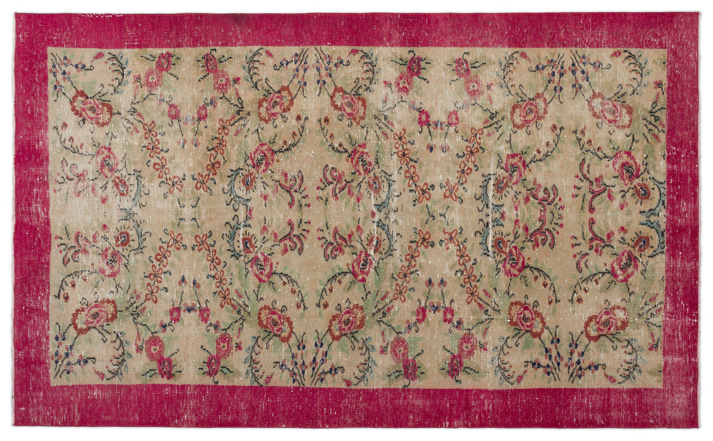 Naturel Over Dyed Vintage Rug 5'9'' x 9'3'' ft 174 x 282 cm