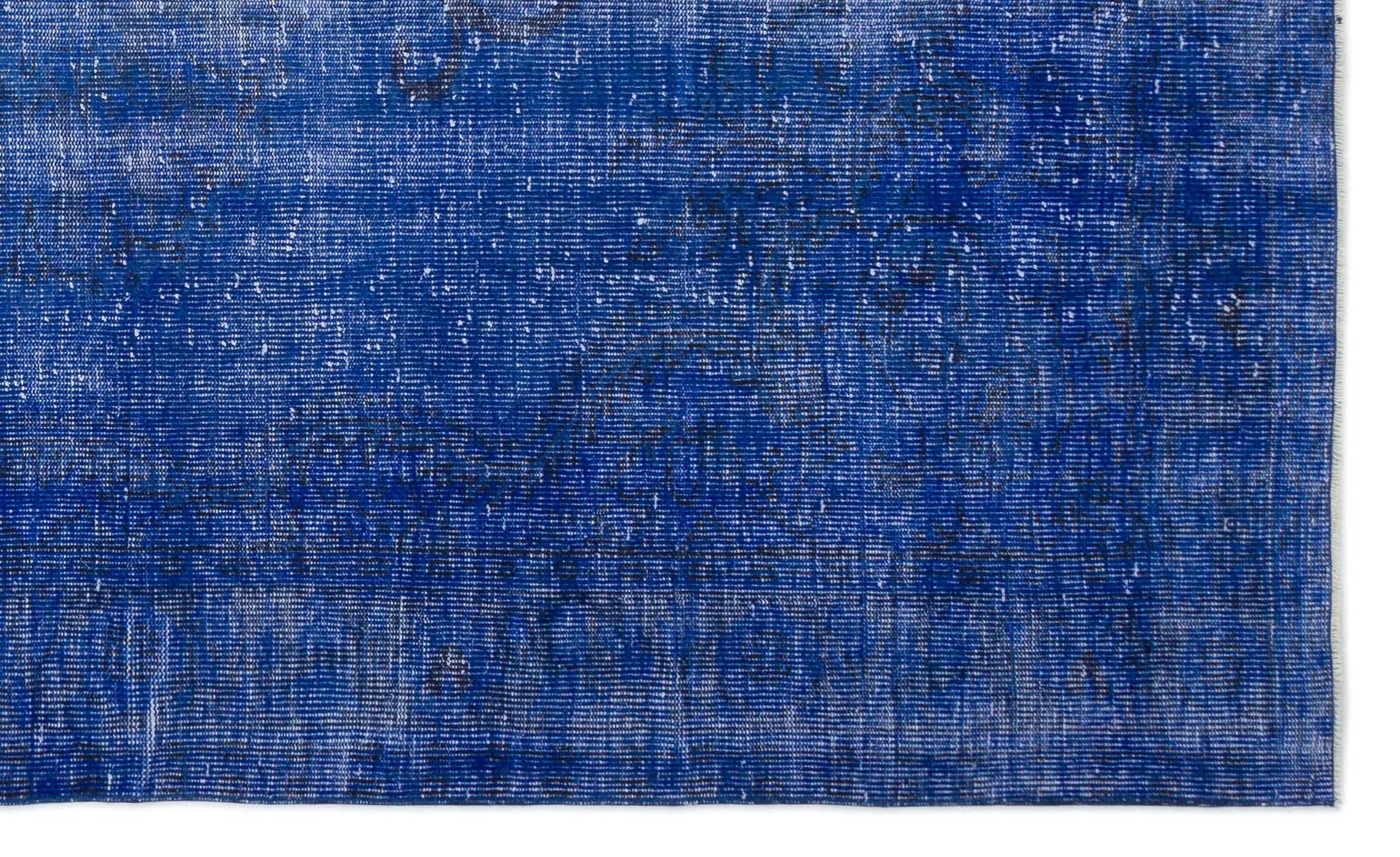 Blue Over Dyed Vintage Rug 5'8'' x 9'2'' ft 172 x 279 cm