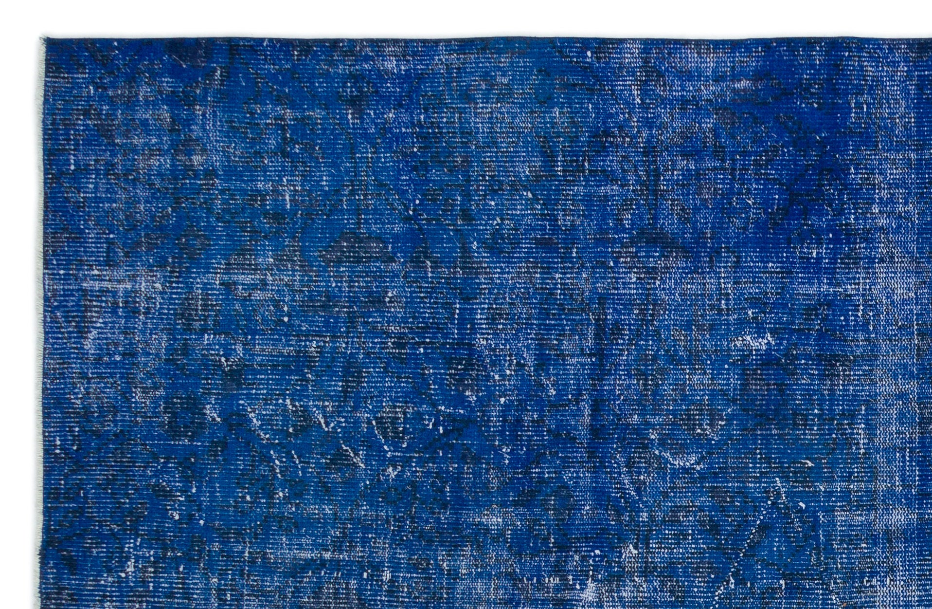 Blue Over Dyed Vintage Rug 5'9'' x 8'10'' ft 175 x 268 cm