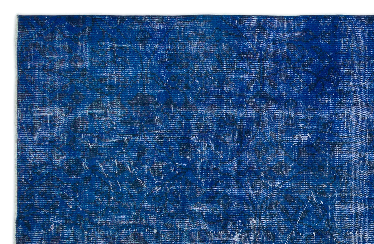Blue Over Dyed Vintage Rug 5&#39;9&#39;&#39; x 8&#39;10&#39;&#39; ft 175 x 268 cm