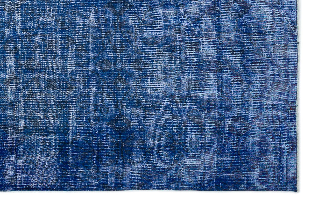 Blue Over Dyed Vintage Rug 5&#39;9&#39;&#39; x 8&#39;10&#39;&#39; ft 175 x 268 cm