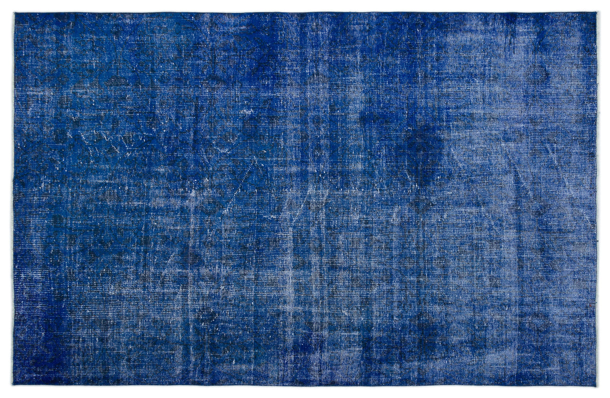 Blue Over Dyed Vintage Rug 5&#39;9&#39;&#39; x 8&#39;10&#39;&#39; ft 175 x 268 cm