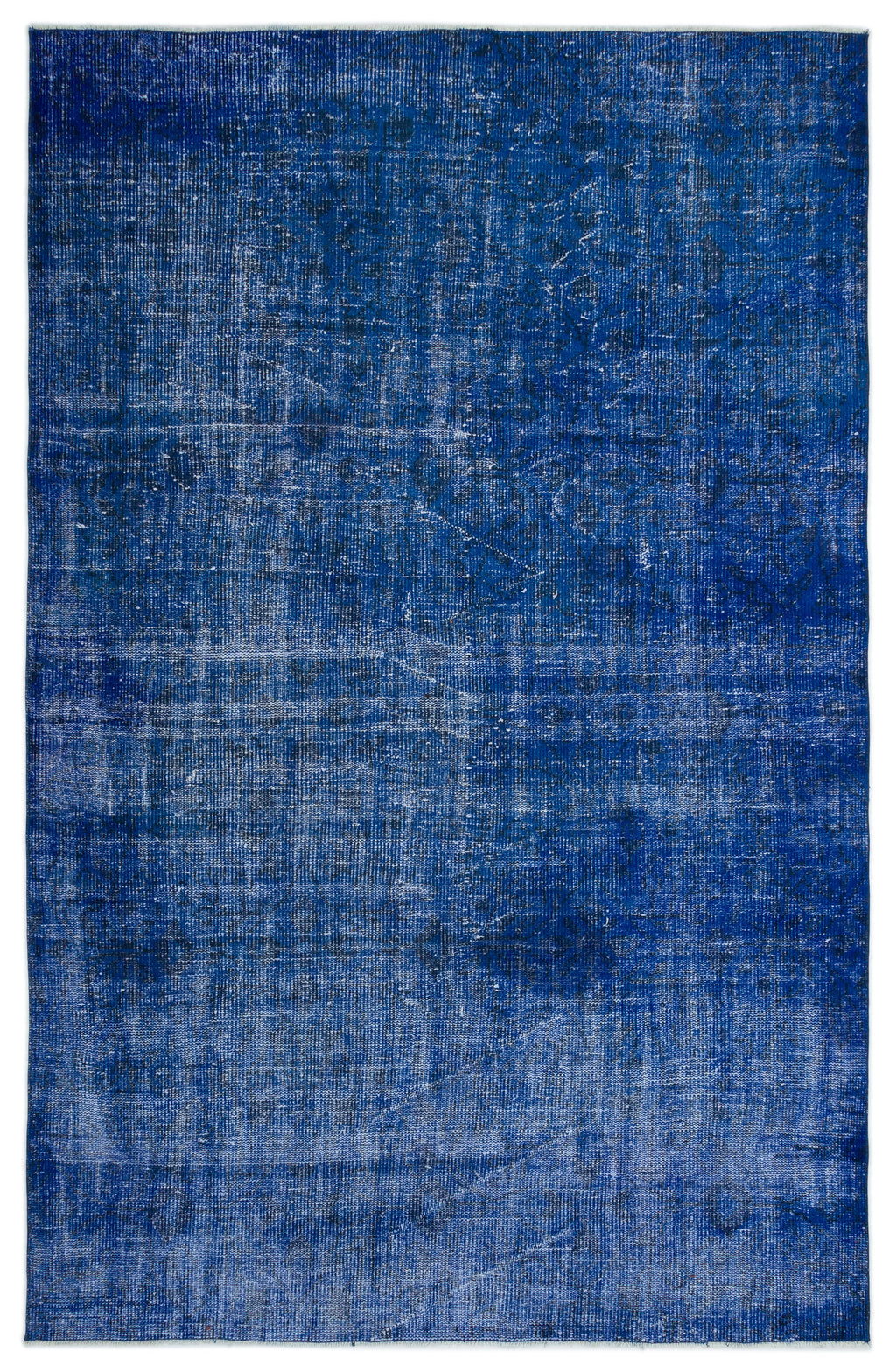 Blue Over Dyed Vintage Rug 5'9'' x 8'10'' ft 175 x 268 cm