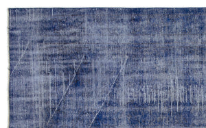 Blue Over Dyed Vintage Rug 5'4'' x 8'10'' ft 162 x 270 cm