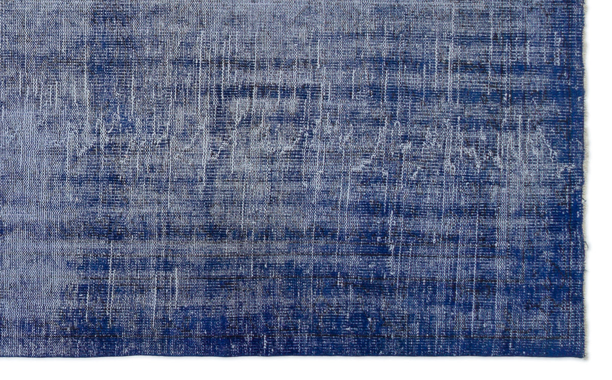 Blue Over Dyed Vintage Rug 5&#39;4&#39;&#39; x 8&#39;10&#39;&#39; ft 162 x 270 cm
