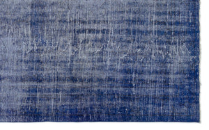 Blue Over Dyed Vintage Rug 5'4'' x 8'10'' ft 162 x 270 cm