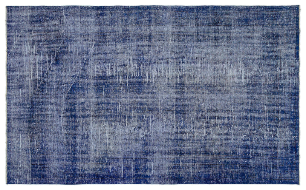 Blue Over Dyed Vintage Rug 5'4'' x 8'10'' ft 162 x 270 cm