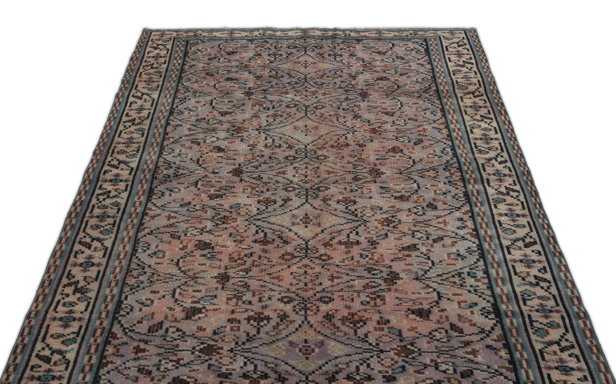 Naturel Over Dyed Vintage Rug 4&#39;8&#39;&#39; x 7&#39;7&#39;&#39; ft 141 x 232 cm