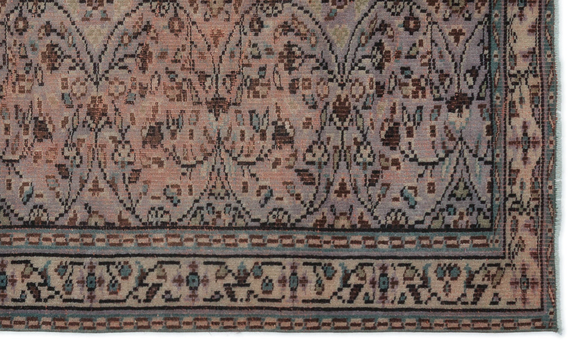Naturel Over Dyed Vintage Rug 4&#39;8&#39;&#39; x 7&#39;7&#39;&#39; ft 141 x 232 cm