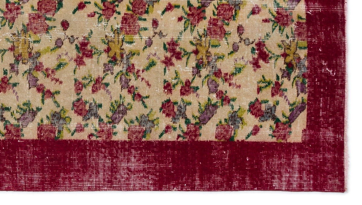 Naturel Over Dyed Vintage Rug 3&#39;9&#39;&#39; x 6&#39;11&#39;&#39; ft 115 x 212 cm