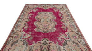 Retro Over Dyed Vintage Rug 6'2'' x 9'7'' ft 188 x 293 cm