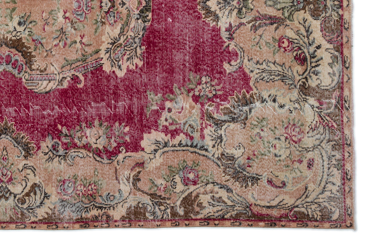 Retro Over Dyed Vintage Rug 6&#39;2&#39;&#39; x 9&#39;7&#39;&#39; ft 188 x 293 cm