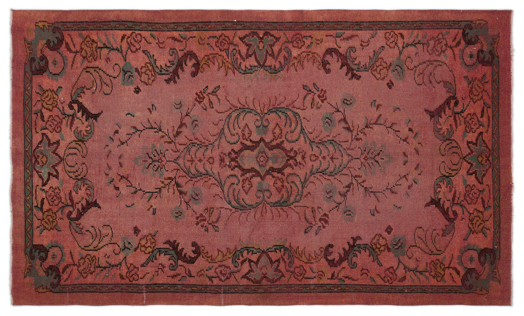 Naturel Over Dyed Vintage Rug 5'3'' x 8'11'' ft 160 x 272 cm