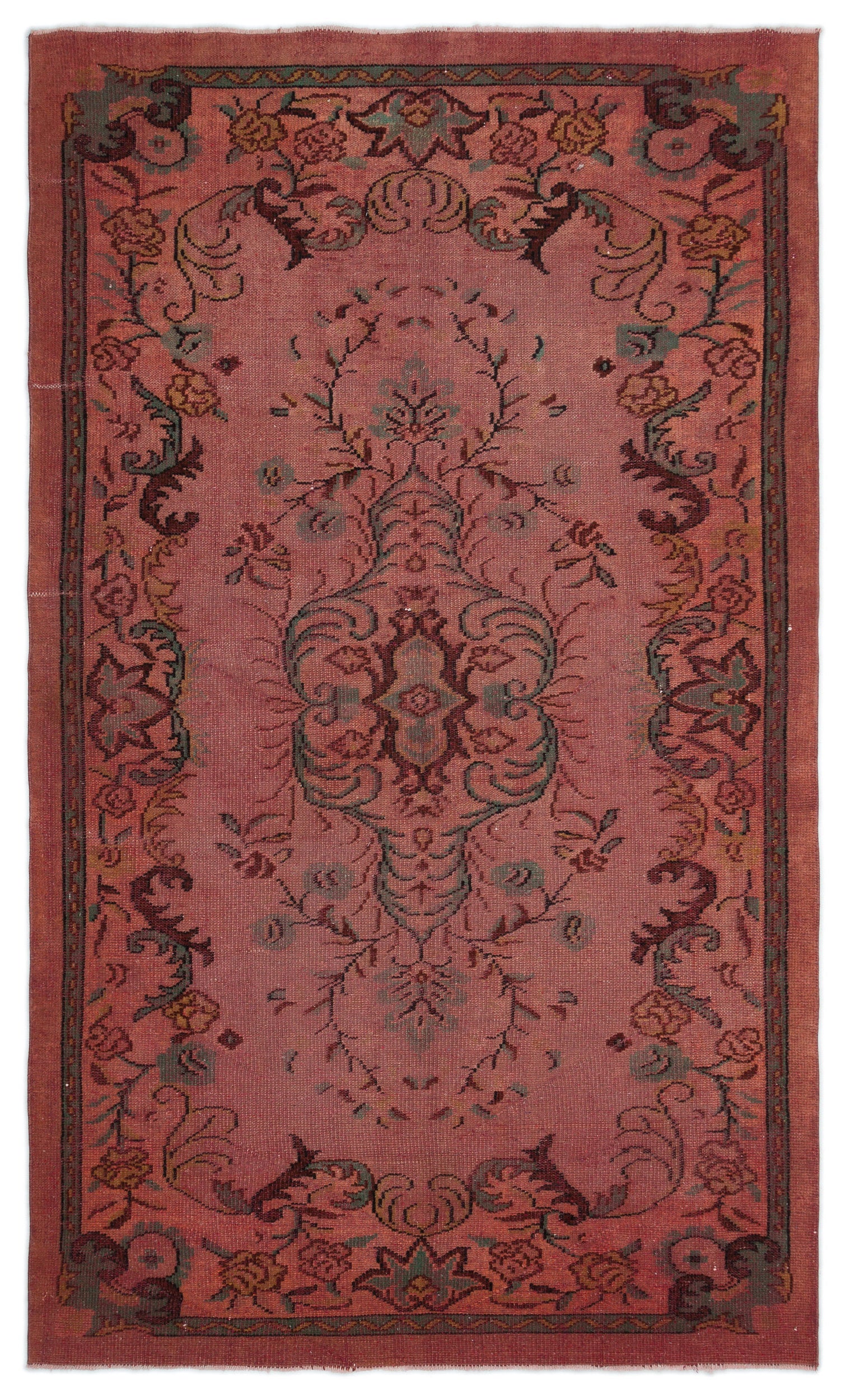 Naturel Over Dyed Vintage Rug 5'3'' x 8'11'' ft 160 x 272 cm