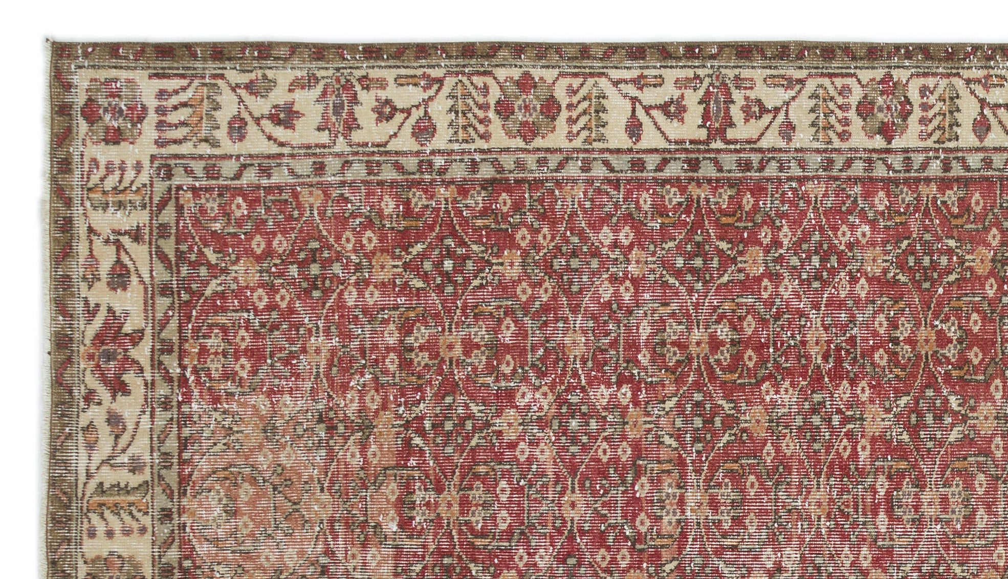 Naturel Over Dyed Vintage Rug 5'1'' x 9'1'' ft 155 x 276 cm