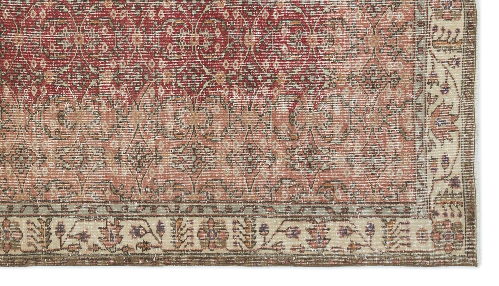 Naturel Over Dyed Vintage Rug 5'1'' x 9'1'' ft 155 x 276 cm