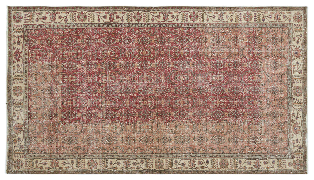 Naturel Over Dyed Vintage Rug 5'1'' x 9'1'' ft 155 x 276 cm