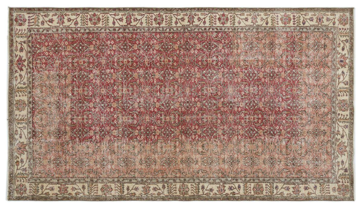 Naturel Over Dyed Vintage Rug 5&#39;1&#39;&#39; x 9&#39;1&#39;&#39; ft 155 x 276 cm
