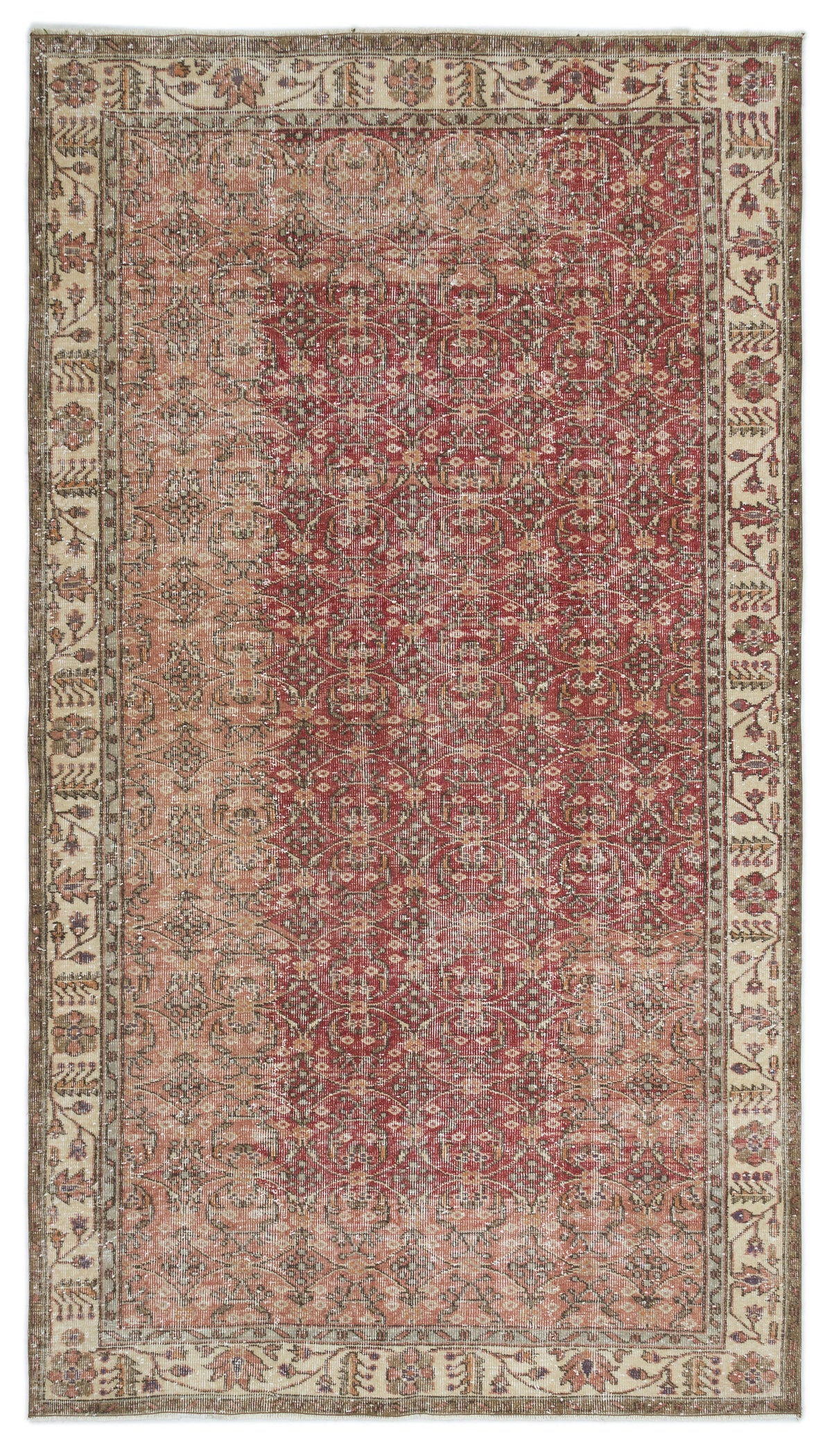 Naturel Over Dyed Vintage Rug 5&#39;1&#39;&#39; x 9&#39;1&#39;&#39; ft 155 x 276 cm