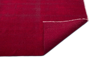 Red Over Dyed Vintage Rug 6'0'' x 8'11'' ft 184 x 271 cm