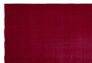 Red Over Dyed Vintage Rug 6'0'' x 8'11'' ft 184 x 271 cm