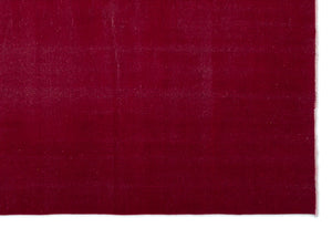 Red Over Dyed Vintage Rug 6'0'' x 8'11'' ft 184 x 271 cm